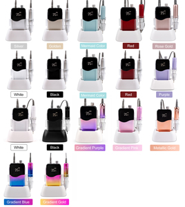 Meilleure Vente 2025 Ponceuse à Ongles Électrique Professionnelle 35000 Tr/min Lime à Ongles Manucure 45W Sans Fil Portable de Bureau avec Station de Recharge - Product Image 6