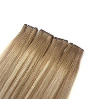 Cheveux chinois de luxe pour extensions capillaires, super double drawn, blonds, trame simple, cheveux vierges de qualité salon