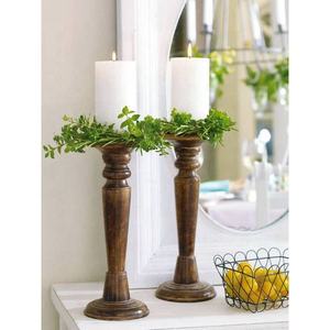 Portavelas para suelo de pie para el hogar decorativo blanco rústico acabado en portavelas de madera para suelo superventas - Product Image 6