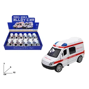 Modelo de Ambulancia de Aleación a Escala 1:32, Juego de 12 Piezas, Colección de Vehículos de Juguete - Product Image 1