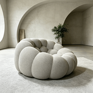 Sillón Personalizado de Tela de Lino y Terciopelo con Burbujas en Verde, Gris y Morado para Muebles de Hogar, Sala de Estar, Dormitorio, Habitación <span class=keywords><strong>Infantil</strong></span>, Exterior - Product Image 4
