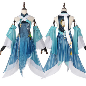 Disfraz de Anime Genshin Impact para mujer, traje <span class=keywords><strong>elegante</strong></span> para fiesta de Halloween, actividad, juego de rol - Product Image 4