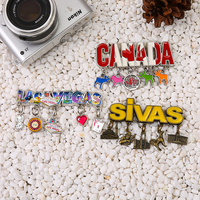 Jam Cetak UV 3D Embos Serial Kustom Logam Langsung dari Pabrik OEM, Suvenir Wisatawan Kanada Las Vegas