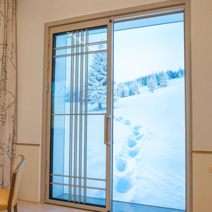 Hot Bán Thiết Kế Hiện Đại Nhôm Tối Giản Trượt Gấp Cửa Tích Hợp Mà Không Cần Xuống Quỹ đạo Trượt Và Gấp Cửa Kính - Product Image 1