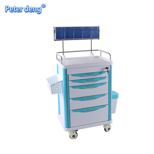 Chariot médical Peter Deng 600x480x980mm à 5 tiroirs multifonction pour soins infirmiers et urgences - Product Image 4