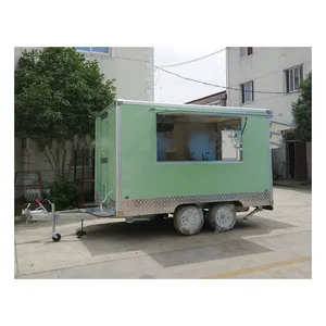 Kulkas portabel truk makanan Korea, trailer perjalanan karavan berkemah kios kopi