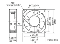 Ventilateur de refroidissement axial NMB 4715MS-23T-B50 230V 2 broches AC 15/14W 12038 avec double roulement à billes 12CM pour onduleur, ventilateur industriel