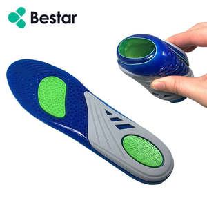 Semelles orthopédiques Bestar à absorption des chocs, respirantes, avec soutien de la voûte plantaire, en gel TPE, pour le sport, soulagement de la fasciite plantaire, unisexe - Product Image 1