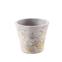 Pot de fleurs en béton vintage pour plantes, décoration de jardin et maison, style industriel, grand pot en pierre