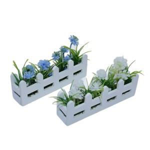 Miniature <strong>Fence</strong> Flower Set Miniature <strong>Fence</strong> Potted Plant Home Decoration Photo Props Model Dollhouse Garden Decor - Product Image 5