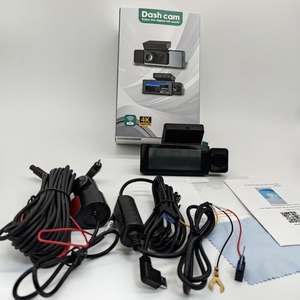 4K 3 ống kính Wifi Dashcam 3 kênh Dash <span class=keywords><strong>Camera</strong></span> phía trước inisde và phía sau 4K WIFI ứng dụng miễn phí Hỗ trợ GPS 3.16 inch bảng điều khiển DVR 4k - Product Image 6
