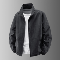 Nouvelle veste homme col montant printemps-automne 2026, légère, imperméable, décontractée et tendance