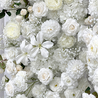 Fleurs artificielles géantes blanches sur mesure, fabriquées à la main, de luxe, pour la décoration de fond de mariage haut de gamme
