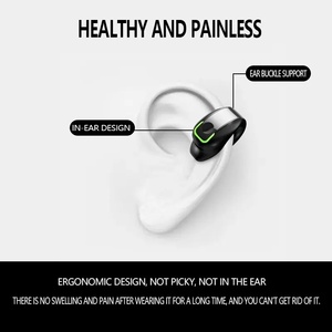 Auriculares Sport Nirkabel Berkualitas Tinggi, Earphone <span class=keywords><strong>Bluetooth</strong></span> Model Jepit dengan Konduksi Tulang, Peredam Kebisingan, dan Mikrofon - Product Image 5