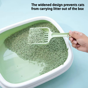 Caja de Arena para Gatos Grande y Duradera de Plástico con Tapa Abierta, Anti-Difusión, con Pala para Arena, para Gatos de Interior, Fácil de Limpiar - Product Image 4