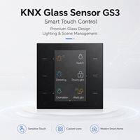 Support mural HomeKit en verre avec commande tactile intelligente par IA, produits domotiques, bus KNX, automatisation domestique, commutateur de scène KNX pour hôtels et appartements