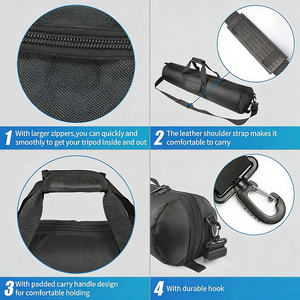 Sac de transport professionnel pour trépied 80 cm x 18 cm, étui rembourré avec mousse épaisse, double poches, fermetures éclair <span class=keywords><strong>SBS</strong></span> pour photographes nomades - Product Image 5