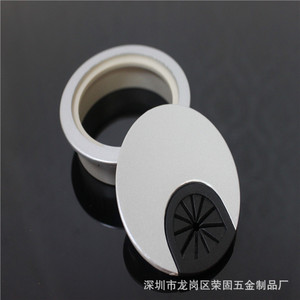 Cache-câble rond en plastique blanc Jin Aoding 50x60mm pour bureau d'ordinateur - Product Image 4