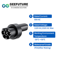 Adaptateur de chargeur EV GEEFUTURE, adaptateur de port de charge de type 2 à Nacs pour Tesla 150A