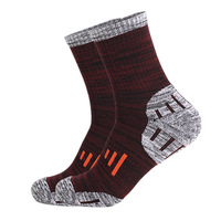 Chaussettes de sport épaisses en tissu éponge Heather pour hommes, chaussettes de randonnée et de trekking résistantes à l'usure, chaussettes de sécurité pour le travail industriel, personnalisables