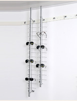 Présentoir mural pour lunettes et lunettes de soleil en alliage d'aluminium écologique avec 12 fentes et bande de verrouillage