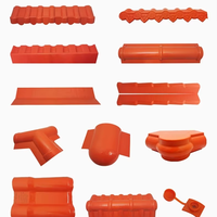 Accessoires pour tôles de toiture ondulées en PVC de résine synthétique ASA - Ensemble complet moderne, résistant à la chaleur et durable pour usage en temple et hôtel