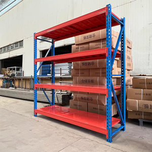 מדפי אחסון מתכת מתכווננים 4 שכבות, 2000*600*2000 מ\\\"מ, ציפוי אבקה, לעומס בינוני, למחסן/מוסך/תצוגה - Product Image 4