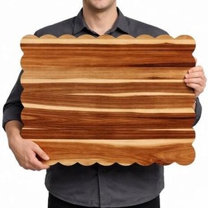 Tabla de cortar rectangular de madera de acacia multifuncional para uso en la cocina - Product Image 2