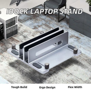 ขาตั้งแล็ปท็อปแนวตั้งอะลูมิเนียมแบบปรับได้ IDock Ergonomic สำหรับ MacBook iPad แท็บเล็ต พร้อมช่องใส่ 1 หรือ 2 ช่อง - Product Image 2