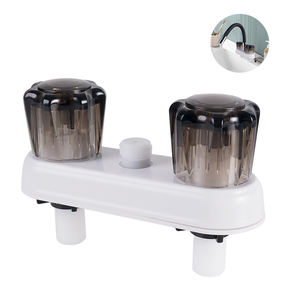 Valvola di miscelatore per acqua calda e fredda RV con doppia manopole di controllo, materiale resistente in ABS per <span class=keywords><strong>Camper</strong></span> e <span class=keywords><strong>lavandino</strong></span> per rimorchio - Product Image 1