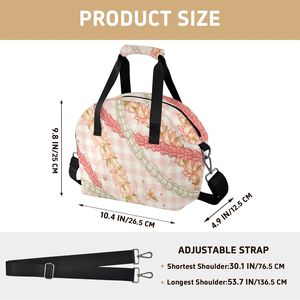Puakenikeni Flower Print <b>Large</b> Capacity Hawaii Quilt Design Insulated <b>Cooler</b> <b>Bag</b> Custom Convenient Lunch <b>Bag</b> for Women Work - Product Image 2