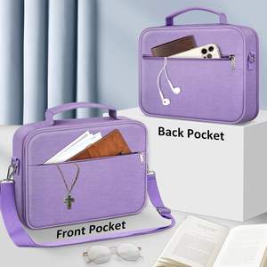 Muestra gratis Iglesia Biblia bolsa con asa portátil Biblia caso para la escuela con correa para el hombro llevar Biblia cubierta caso bolsa - Product Image 2