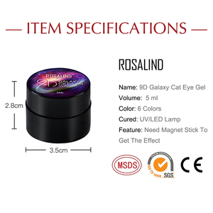 Esmalte de Uñas Magnético 9D Galaxy Cat Eye de <span class=keywords><strong>Rosalind</strong></span> Oem, Personalizado con Etiqueta Privada, Gel UV/LED para Diseño de Arte de Uñas - Product Image 6