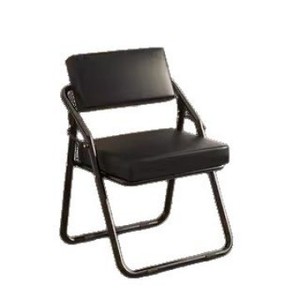 Folding Chair Metal Frame Gray Fabric Seat Backrest Office Conference Chair Portable Home Use - Product Image 5