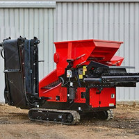 Machine de criblage mobile à 3 voies pour la séparation de la terre, du sable, du gravier, des déchets de construction, des scories et du compost