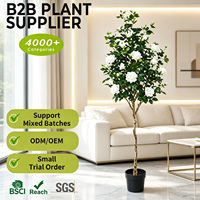 Arbre de roses artificielles géantes blanches en soie, toucher réel, fausse plante de 185 cm, vente en gros, grande fleur pour la décoration d'espaces de bal