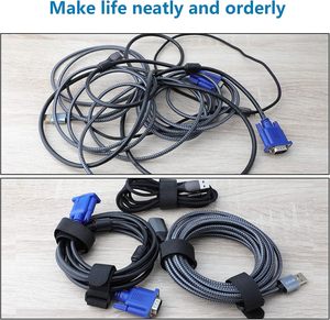 扎带30厘米电缆扎带，带可调钩环定制颜色自粘扣切割形状印刷标志 - Product Image 6