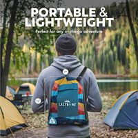 Canapé gonflable de luxe auto-gonflant avec pompe intégrée, matelas de camping portable en tissu floqué confortable
