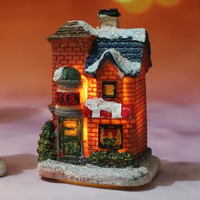 Nouveauté 2026 : Ornements de Noël en résine avec LED, mini-dioramas pour vitrine, décoration de maison pour les fêtes, vente en gros