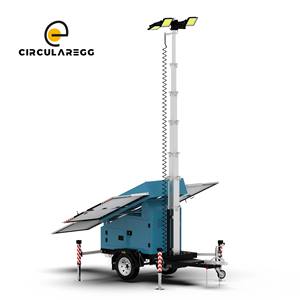 Torre de Iluminación Solar con Clasificación IP65, Panel Solar de 4*435W, 144000 Lúmenes, Luces LED, Remolque de Iluminación Móvil para Áreas Remotas - Product Image 6