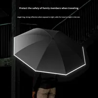 Nouvelle utilisation manuelle de voiture inversée à longue poignée Double couche femmes double usage soleil pluie grande taille deux personnes parapluie droit pour hommes