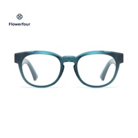 Lunettes transparentes Flowerfour SMF007 pour adultes, monture optique en acétate à bordure complète, lunettes de vue unisexes vintage, classiques