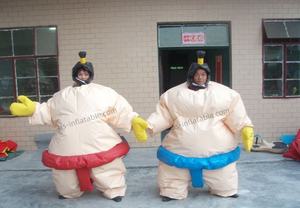 Costume de mascotte de <span class=keywords><strong>sumo</strong></span> gonflable jaune personnalisable pour les jeux de fête - Product Image 2