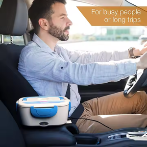 Meilleure boîte à lunch électrique auto-chauffante en acier inoxydable, garde les aliments au chaud pendant 24 heures, rechargeable et pratique - Product Image 3