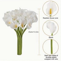 Fleur artificielle LUYI Calla Lily en PU, texture réaliste, arrangement floral pour mariage, décoration intérieure, vente en gros de fleurs