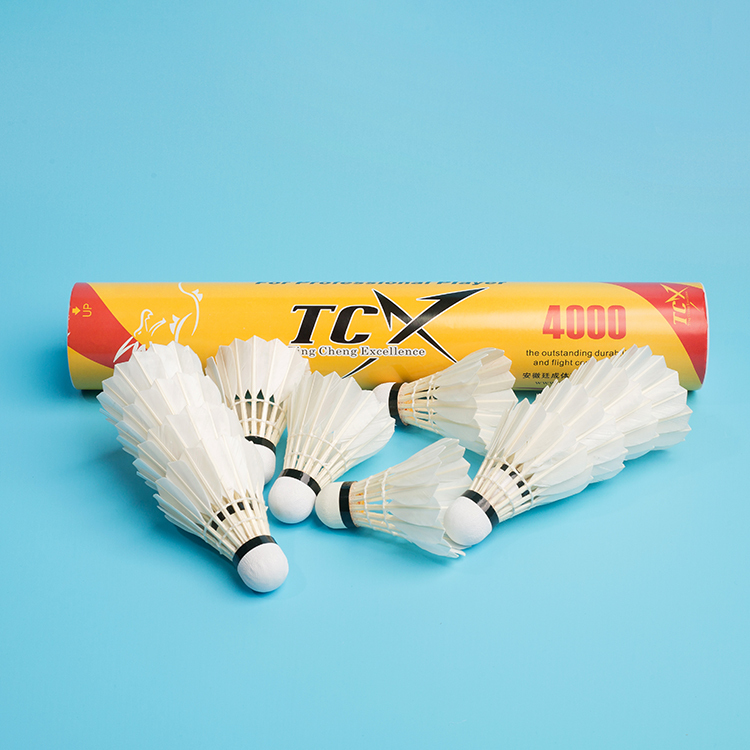TCX 4000 Durable Hitting Good Hand Feel Badminton Shuttlecock Hot Selling Consistent Quality Badminton Suitable for Players