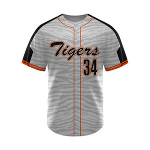 Maillot de Baseball personnalisé pour hommes, haut respirant et pas cher, tenue de sport avec 2 boutons par Sublimation, vente en gros - Product Image 1
