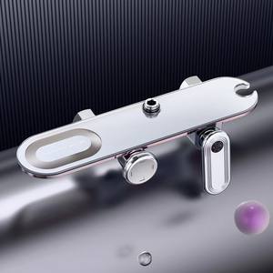 Robinet mélangeur tout cuivre pour douche, 3,5-4,9 GPM, avec cartouche céramique, encastré, 1 poignée, jet pluie, double usage eau chaude et froide - Product Image 1