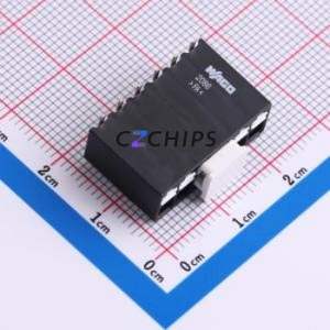 2086-1106/700-000/997-607 Spring Terminal Block SMD,P=3.5mm Connector ( Construction: 1x6P )( Pitch: 3.5mm )( Color: Black ) - Product Image 1