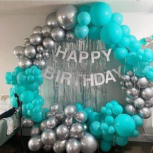 Metallic Silver <b>Balloons</b> 35cm Inflatable with Air or Helium for Birthdays Parties <b>Decorations</b> - Product Image 4